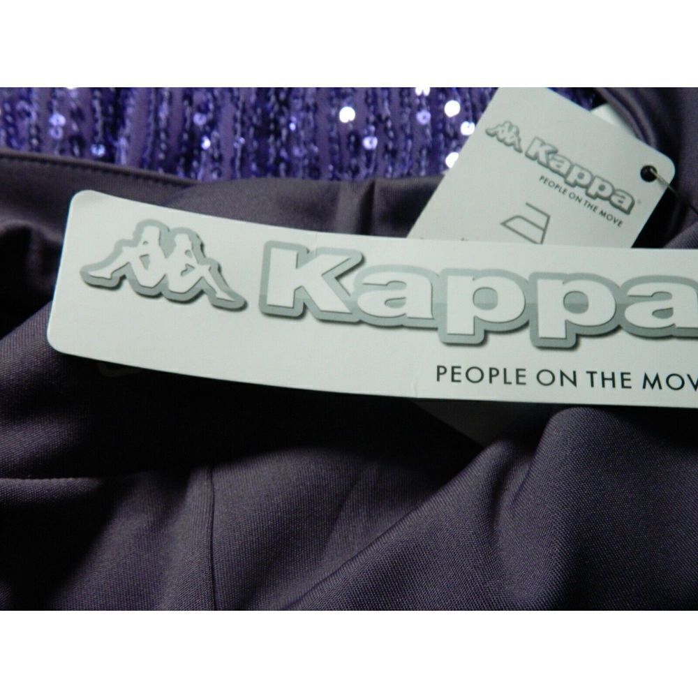 Kappa Track Pants Women's Size Medium Purple Spellout Fitted Pants - Picture 11 of 11